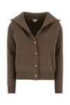 BOTTEGA VENETA MUD WOOL CARDIGAN