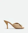 Bottega Veneta Round-headed High-heeled Sandals In Dark Praline