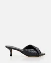 Bottega Veneta Padded Leather Sandals In Black