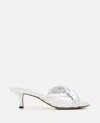 Bottega Veneta Silver Slip On Heels In Silver