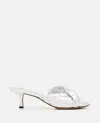 Bottega Veneta Silver Slip On Heels In Silver