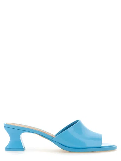 Bottega Veneta Chic Flat Heel Sandals In Blue