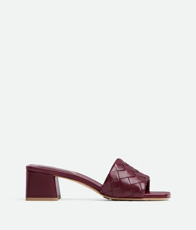 Bottega Veneta Parco Mules In Burgundy