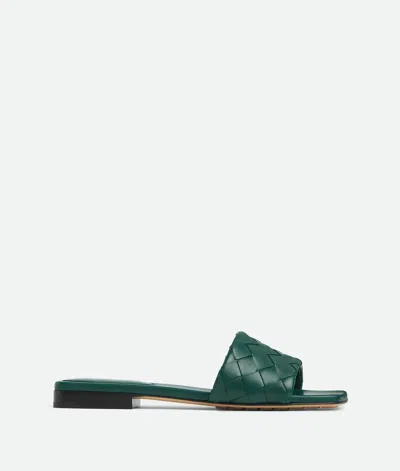 Bottega Veneta Parco Flat Mule In Green