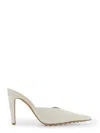 Bottega Veneta Punta Leather Mules In White