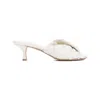 Bottega Veneta Blink 50 Intrecciato Leather Mules In White