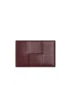 Bottega Veneta Zip Wallet With Sophisticated Design In Red