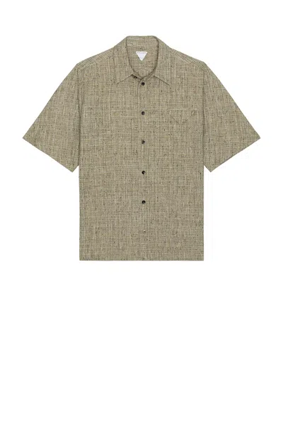 Bottega Veneta Multi Colour Fleck Viscose Shirt In Brown