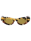 Bottega Veneta Multicolor Acetate Sunglasses In Brown