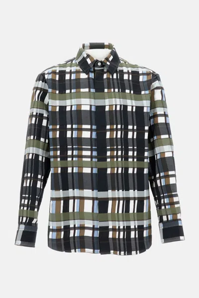 BOTTEGA VENETA MULTICOLOR COTTON CHECK SHIRT