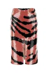 Bottega Veneta Multicolor Embellished Viscose Skirt In Multicolor