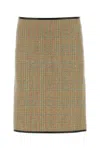 Bottega Veneta Prince Of Wales Wool Skirt