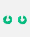 Bottega Veneta Multicolor Green Hoop Earrings In Multicolor