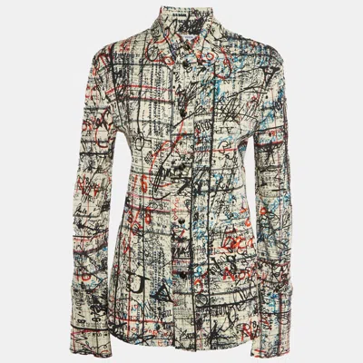 Pre-owned Bottega Veneta Multicolor Memory Printed Jersey Shirt Xs