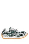 Bottega Veneta Orbit Sneakers With Contrast Stitching And Mesh In Green