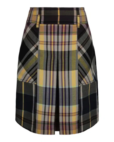 Bottega Veneta Multicolor Plaid Skirt