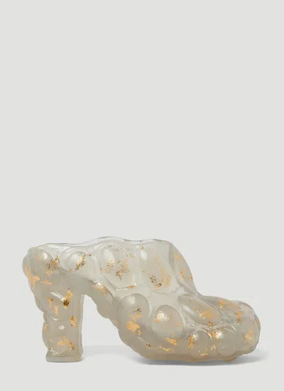 Bottega Veneta Murano Rubber Heel Clog In Gold