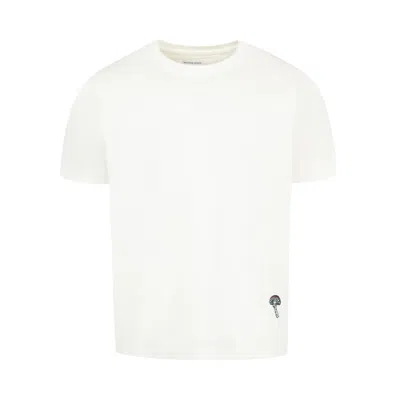 Pre-owned Bottega Veneta Mushroom Embroidered Crewneck T-shirt 'chalk' | White | Men's Size Xl