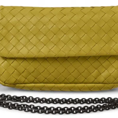 Pre-owned Bottega Veneta Mustard Leather Clutch Bag Shoulder Bag () In Yellow