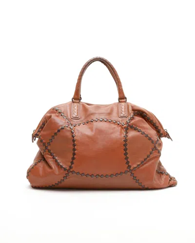 Bottega Veneta Nappa Diamond Tote Bag In Brown