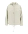 Bottega Veneta Nappa Hoodeed Jacket In White