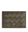 Bottega Veneta Nappa Intrecciato Business Card Case In Green
