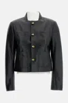 Bottega Veneta Soft Napa Lambskin Leather Jacket With Knot Buttons In Black
