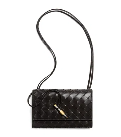 Bottega Veneta Nappa Leather Andiamo Pouch In Brown