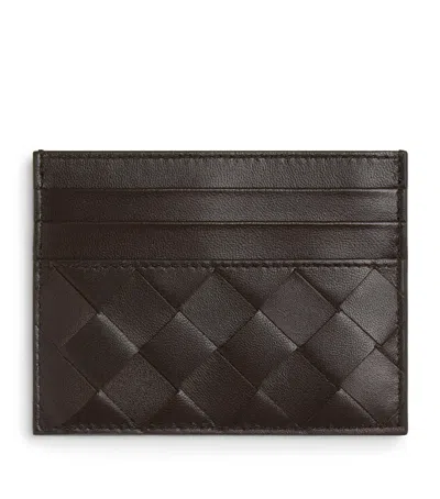 Bottega Veneta Nappa Leather Card Holder In Brown
