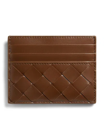 Bottega Veneta Nappa Leather Card Holder In Grey