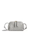 Bottega Veneta Concert Pouch Intrecciato Leather Shoulder Bag In Gray