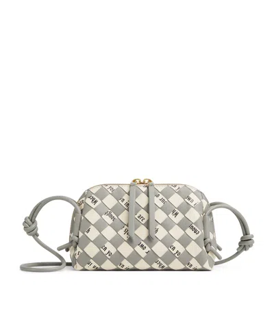 Bottega Veneta Nappa Leather Concert Pouch In Gray