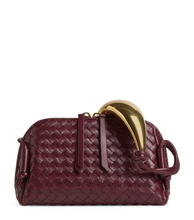 Bottega Veneta Nappa Leather Concert Pouch In Red