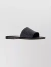 Bottega Veneta Nappa Leather Elio Slippers With Woven Texture In Brown