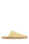 Bottega Veneta Nappa Leather Intreccio Woven Espadrilles In Crema