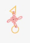 Bottega Veneta Nappa Leather Knotted Key-ring In Ribbon