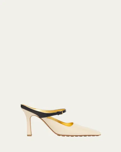 Bottega Veneta Nappa Leather Mary Jane Pumps In Black