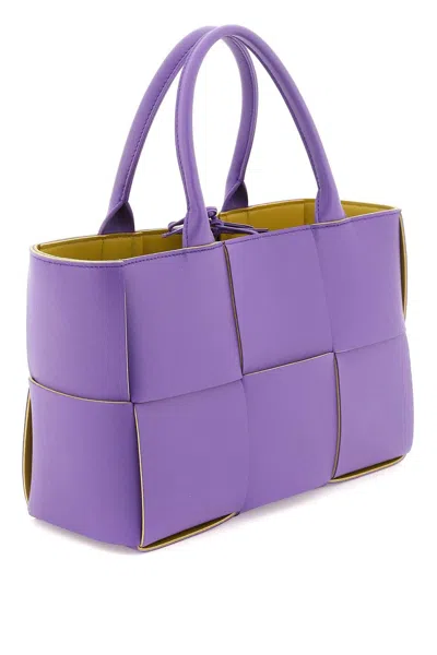 Bottega Veneta Nappa Leather Small Arco Tote Bag In Purple