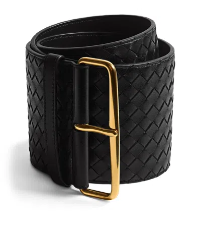 Bottega Veneta Nappa Leather Sumo Belt In Black