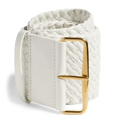 Bottega Veneta Nappa Leather Sumo Belt In White