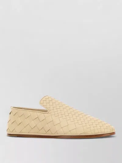 Bottega Veneta Nappa Leather Sunday Loafers Woven Design In Brown