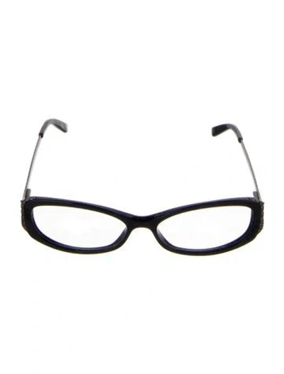 Pre-owned Bottega Veneta Narrow Eyeglasses In Blue