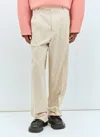 Bottega Veneta Men Natural Crisp Poplin Pants In Beige