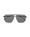 Bottega Veneta Navigator-frame Sunglasses In Gray