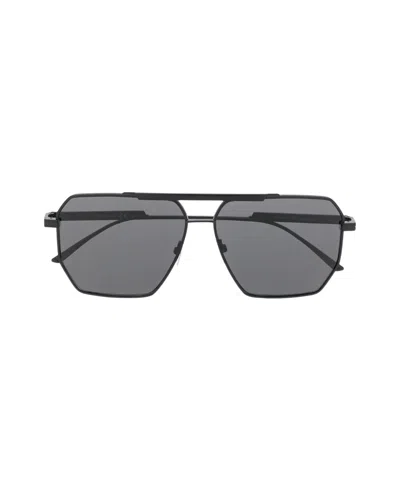 Bottega Veneta Navigator-frame Sunglasses In Gray