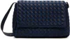 Bottega Veneta Navy & Indigo Large Cobble Messenger Bag In 4166 Abyss-indigo/ab