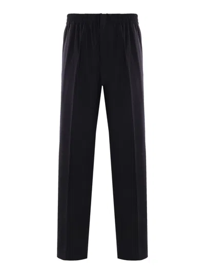 Bottega Veneta Navy Blue Fine Wool Trousers