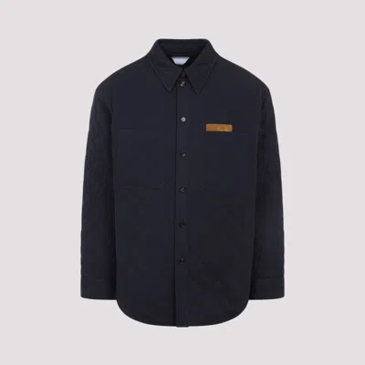 BOTTEGA VENETA NAVY BLUE LONG SLEEVES LOGO SHIRT