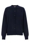 Bottega Veneta Navy Blue Stretch Linen Blend Cardigan
