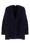 Bottega Veneta Navy Blue Stretch Wool Blend Cardigan